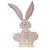 Enfeite MDF Coelho Branco 3D Sentado Pezinhos - 1 unidade - Rizzo - Imagem 1
