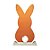 Enfeite MDF Coelho de Costas G - Laranja - 1 unidade - Rizzo - Imagem 1