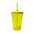 Copo Twister 400ml - Cristal Amarelo com Topo - 1 unidade - Rizzo - Imagem 1
