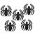 Aplique Glitter Homem-Aranha EVA - 5 unidades - Piffer - Rizzo - Imagem 1