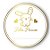 Adesivo "Feliz Páscoa Coelinho" - Ref.2061 - Hot Stamping - Dourado - 50 unidades - Stickr - Rizzo - Imagem 1