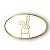 Adesivo "Flork Coelho" - Ref.2146 - Hot Stamping - Dourado - 100 unidades - Stickr - Rizzo - Imagem 1