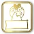 Adesivo "Flork Recado" - Ref.2148 - Hot Stamping - Dourado - 50 unidades - Stickr - Rizzo - Imagem 1