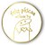Adesivo Flork "Feliz páscoa ai love tu" - Ref.2151 - Hot Stamping - Dourado - 1 unidade Pct. c/ 50 unds. unidades - Stic - Imagem 1