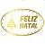 Adesivo "Feliz Natal Oval" - Ref.2053 - Hot Stamping - 100 unidades - Stickr - Rizzo - Imagem 1
