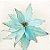 Flor Poinsétia Natal Azul e Dourado - 46cm  - 1 unidade - Cromus - Rizzo - Imagem 1