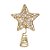 Topo de Árvore de Natal Estrela Mini Cor Ouro - 1 unidade - Cromus - Rizzo - Imagem 1