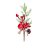 Galhos Folhas e Frutas Vermelhas - Cromus Natal  - 1 unidade - Rizzo - Imagem 1
