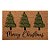Capacho de Porta Natalino - Merry Christmas 60 cm x 40 cm - Cromus Natal - 1 unidade - Rizzo - Imagem 1