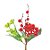 Galho Curto - Vermelho e Verde - Cromus Natal - 1 unidade - Rizzo - Imagem 1