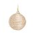 Bola de Árvore de Natal Listrada em Juta - 5 cm - “Bola Natalina Juta” - Cromus Natal - 6 unidades - Rizzo - Imagem 1