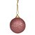 Bola de Árvore de Natal com Glitter - 5 cm - “Glitter Rose Gold” - Cromus Natal - Imagem 1