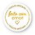 Adesivo Transparente Hot Stamping - "Produto Artesanal Feito com Amor" - Dourado - 30 unidades -  - Rizzo - Imagem 1