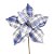 Poinsetia - Xadrez Azul - 54 x 14cm - Cod.FL1599 - 1 unidade -  - Rizzo - Imagem 2