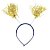 Tiara Rafia Pom Pom - Amarelo 11,5cm x 20cm - 1 unidade - Rizzo - Imagem 1
