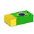 Caixa Com Luva - Bandeira Do Brasil - 6,5cm x 9cm x 3,5cm - 8 unidades - Cromus - Rizzo - Imagem 1