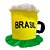 Chapéu De Tecido - Chop Brasil - 35cm x 36cm - 1 unidade - Rizzo - Imagem 1