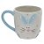 Caneca de Páscoa Coelho Branco e Azul - 1 unidade - Rizzo - Imagem 1