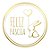 Adesivo "Feliz Páscoa com Coelho e Coração" - Ref.2062 - Hot Stamping - Dourado - 40 unidades - Stickr - Rizzo - Imagem 1
