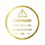Adesivo "Cuidado Perigo de se Apaixonar" - Ref.2024 - Hot Stamping - Dourado - 50 unidades - Stickr - Rizzo - Imagem 1