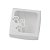 Caixa Quadrada 12x12cm Visor Patinhas Branca - 10 unidades - Crystal - Rizzo - Imagem 1