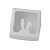 Caixa Quadrada 10x10cm Visor com Coelho Silhueta  Branca - 10 unidades - Crystal - Rizzo - Imagem 1