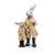 Coelho Decorativo em Resina com Filhote Amarelo e Preto Rain Coat - 1 unidade - Cromus - Rizzo - Imagem 1