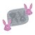 Molde de Silicone Páscoa para Fins Alimentícios Coelhos - Ref 718 - 1 unidade - Flexarte  - Rizzo - Imagem 1