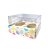 Caixa Ovo de Colher Duplo - Meio Ovo de 50g a 80g - 10,5x12x7cm - Estampa Páscoa Branco - 5 unidades - Assk - Rizzo - Imagem 1