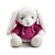Coelho Pelúcia com Blusa Moletom Capuz - Rosa - 20cm - 01 unidade - Cromus Páscoa - - Imagem 1
