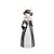 Coelha Decorativa de Resina com Vestido Vitoriano - Black Label (preto/branco) - 1 unidade - Cromus - Imagem 1