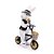 Coelho Decorativo de Resina na Bicicleta - Black Label (preto/branco) - 1 unidade - Cromus - - Imagem 1