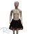 Saia Tule com estampa coração dourado - 30cm - Preto - Mod 422 - 01 unidade - Rizzo - Imagem 1