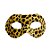 Máscara de Carnaval Veneziana Animal Print Onça - Mod 6857 - Bege/Marrom- 01 unidade - Rizzo - Imagem 1