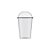 Copo Bolha com Tampa Crystal Bello - 250ml - 20 unidades - Plastilania - Rizzo - Imagem 1