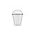 Copo Bolha com Tampa Crystal Bello - 150ml - 20 unidades - Plastilania - Rizzo - Imagem 1