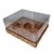 Caixa Ovo de Colher Triplo - Meio Ovo de 50g a 80g - Kraft Coelhinhos - 20,5 x 17 x 9,7 cm - 5 un - Assk - Rizzo - Imagem 2