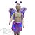 Kit Fantasia Carnaval - Borboleta - Tiara Led - Roxo - Mod:638 - 01 unidade - Rizzo - Imagem 1