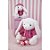 Coelho Pelúcia com Blusa Moletom Capuz - Rosa - 15cm - 01 unidade - Cromus Páscoa - Rizzo - Imagem 3