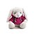 Coelho Pelúcia com Blusa Moletom Capuz - Rosa - 15cm - 01 unidade - Cromus Páscoa - Rizzo - Imagem 1