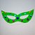 Máscara de Carnaval em Papel - Verde - Estampa Estrelas - Mod 461 - 12 unidades - Rizzo - Imagem 1