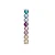 Bolas em Tubo Rainbow Glitter 05cm - 08 unidades - Cromus Natal - Imagem 1
