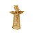 Anjo Metal Dourado Natal - 01 Unidade - Cromus - Rizzo - Imagem 1