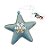 Enfeite para Pendurar - Estrela Heaven - Azul - 13cm - 01 unidade - Natal Tok da Casa - Rizzo - Imagem 1