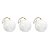 Kit Bolas Decorativas - Pelúcia - Branco - 8cm - 03 unidades - Natal Tok da Casa - Rizzo - Imagem 2