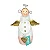 Enfeite Decorativo em Metal - Anjo -Branco/Rosa - 23cm - Natal Tok da Casa - Rizzo - Imagem 2