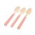 Pacote Colher Madeira - Chevron Rosa - 14cm - 10 unidades - Rizzo - Imagem 1