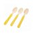 Pacote Colher Madeira - Chevron Amarelo - 14cm - 10 unidades - Rizzo - Imagem 1