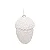 Enfeite para Pendurar Pinha Branca 11cm - 1 unidade - Cromus Natal - Rizzo - Imagem 1