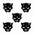 Aplique Decorativo Glitter Pantera Negra - 5 PÇs - 1 UN - Piffer - Rizzo - Imagem 1
